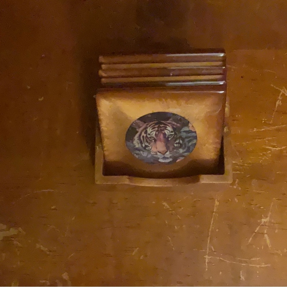 Copper Animal-Themed 5 piece Coaster Set